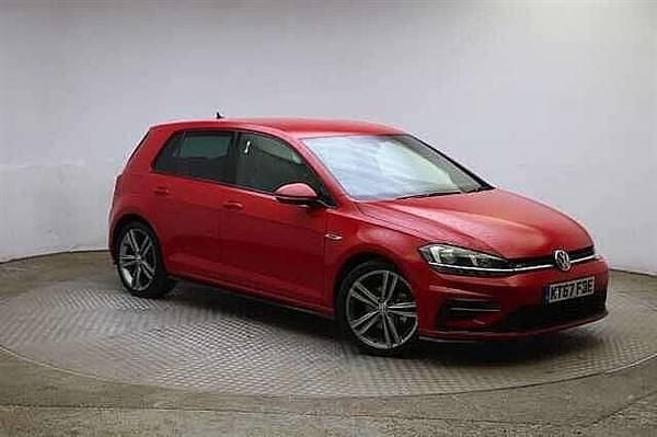 Red Used 2018 VW Golf VII R-line Hatchback | £16,692 (Fair price) - Image 1/4