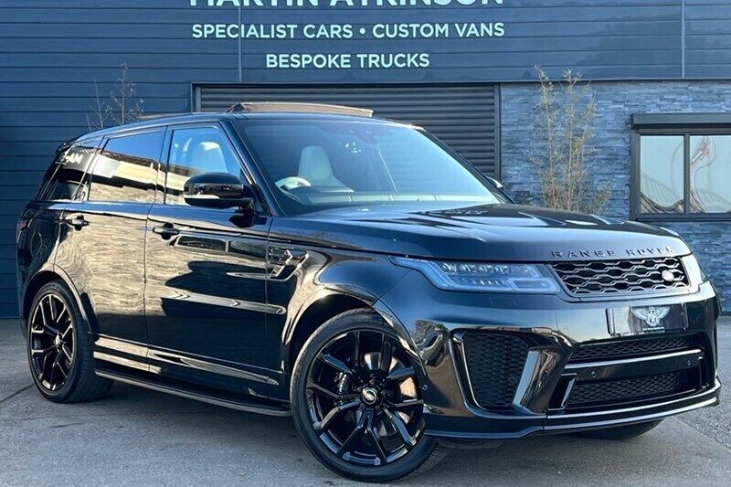 Santorini black metallic Used 2019 Land Rover Range Rover Sport SVR SUV | £50,750 (Fair price) - Image 1/1