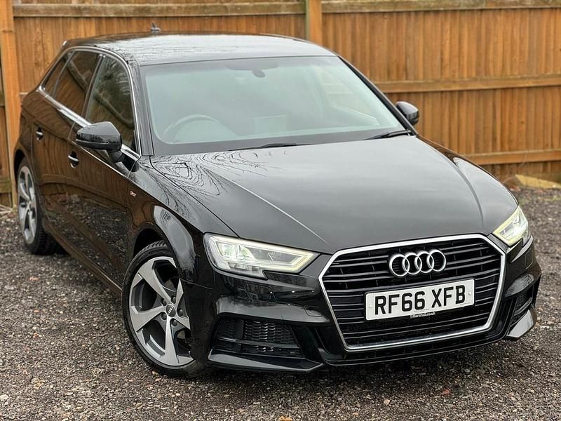 Black Used 2017 Audi A3 Sportback S-Line Hatchback | £10,399 (Fair price) - Image 1/4