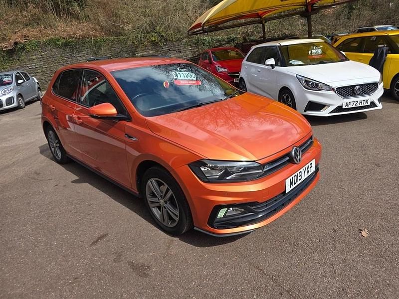 Begagnad VW Polo R-line 95 HK (69 kW) 2019 Orange Halvkombi