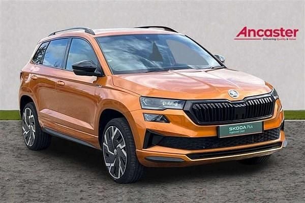Orange Used 2022 Skoda Karoq SportLine SUV | £25,475 (Fair price) - Image 1/4