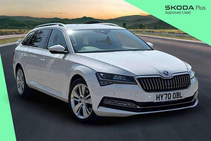 Candy white Used 2020 Skoda Superb SE L Estate | £18,990 (Fair price) - Image 1/4
