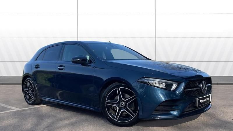 Used Mercedes A180 AMG Line Premium 136 HP (100 kW) 2023 Blue Hatchback
