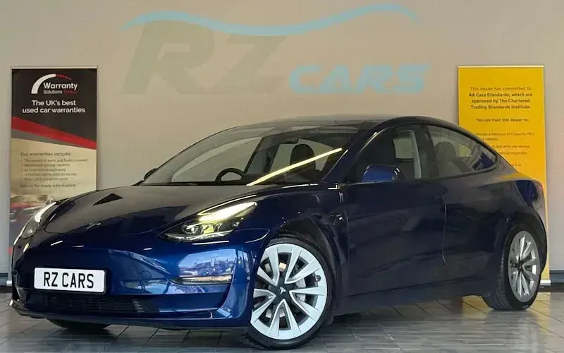 Used Tesla Model 3 Long Range AWD 258 kW (351 HP) 2021 Blue Sedan
