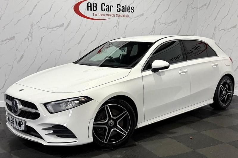 Used Mercedes A250 AMG line 224 HP (164 kW) 2018 White Hatchback