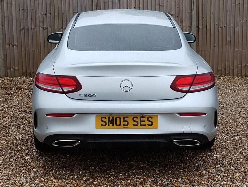 Used Mercedes C200 AMG line 198 HP (145 kW) 2019 Silver Coupe