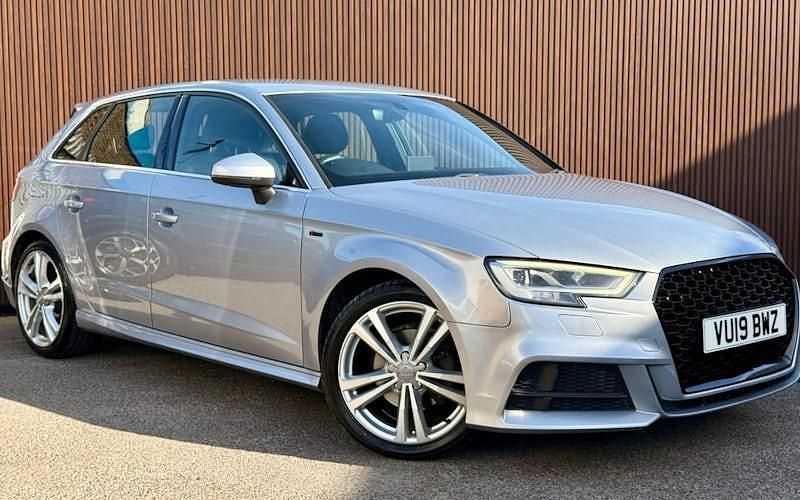 Silver Used 2019 Audi A3 Sportback S-Line Hatchback | £12,450 (Good price) - Image 1/4