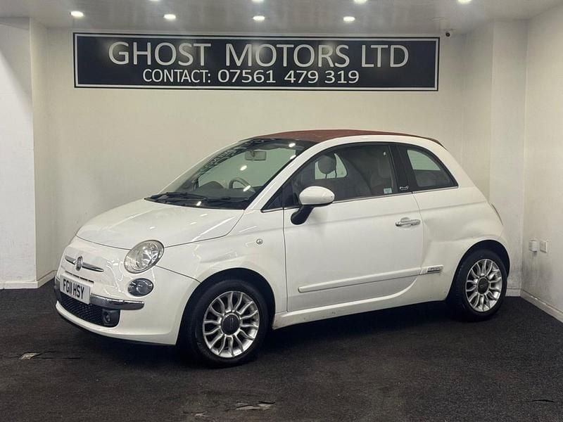 White Used 2011 Fiat 500 Lounge Cabriolet | £2,495 (Good price) - Image 1/4