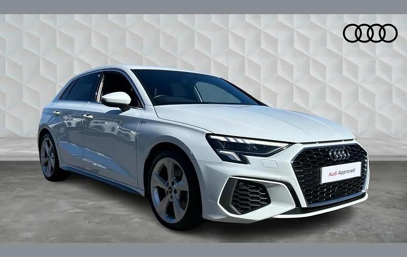 Used Audi A3 S-Line 150 HP (110 kW) 2021 White Sedan