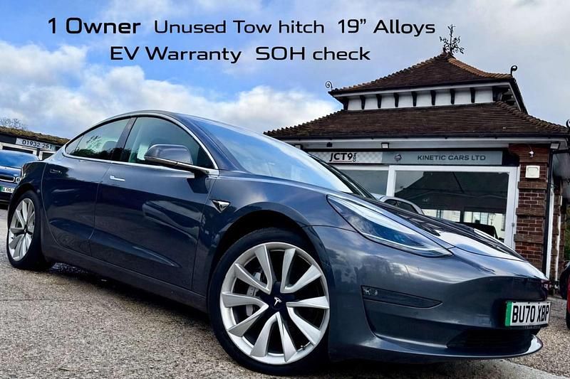 Grey Used 2020 Tesla Model 3 Long Range AWD Sedan | £14,988 (Good price) - Image 1/4