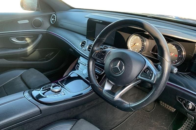 Used Mercedes E220 AMG line 194 HP (142 kW) 2017 Black Estate
