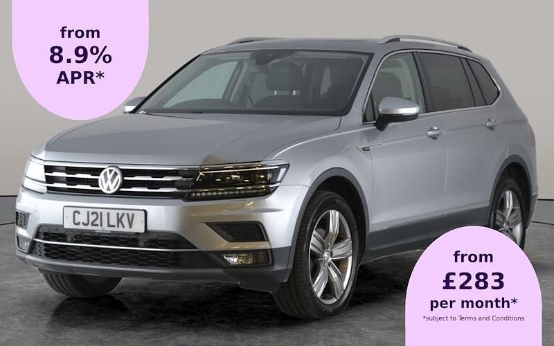 Silver Used 2021 VW Tiguan Allspace SEL SUV | £19,926 (Good price) - Image 1/2