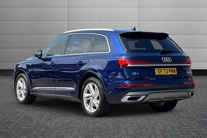 Used Audi Q7 Black Edition 228 HP (167 kW) 2023 Navarra blue SUV