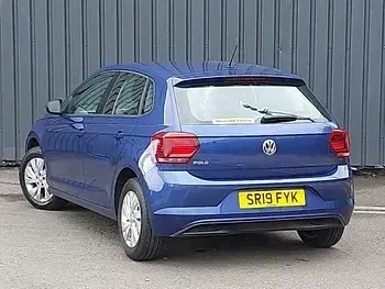Used VW Polo SE 95 HP (69 kW) 2019 Blue Hatchback