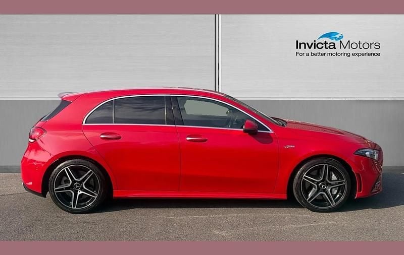 Used Mercedes A35 AMG Premium 306 HP (225 kW) 2019 Jupiter red gloss Hatchback