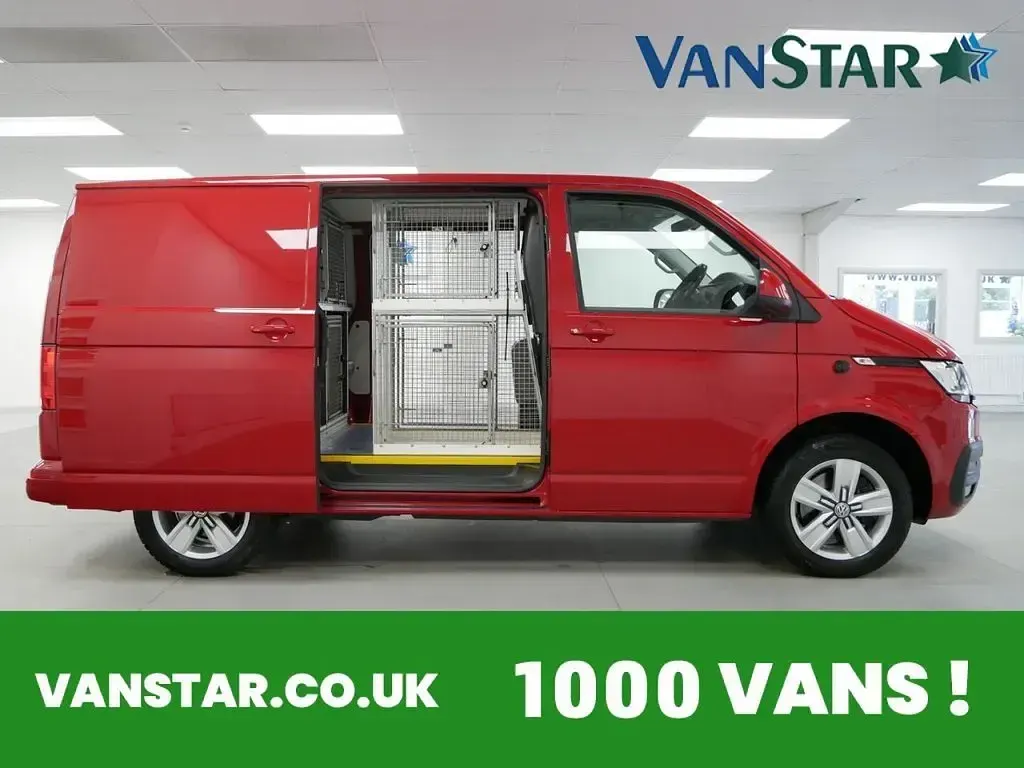 Used VW T6.1 Highline 201 HP (147 kW) 2021 Red Van