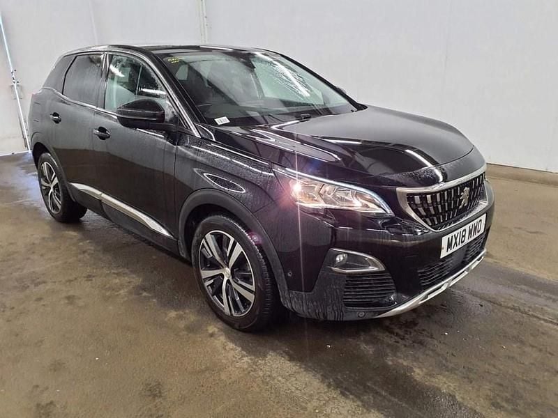 Black Used 2018 Peugeot 3008 Allure Hatchback | £10,599 (Fair price) - Image 1/4