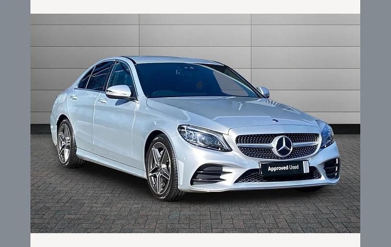 Used Mercedes C220 AMG Line Premium 194 HP (142 kW) 2021 Silver Sedan
