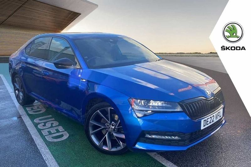 Blue Used 2022 Skoda Superb SportlinePlus Hatchback | £20,500 (Good price) - Image 1/4
