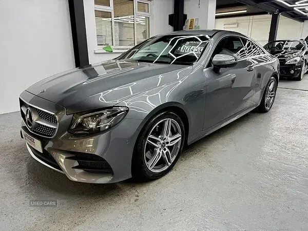 Used Mercedes E220 AMG line 194 HP (142 kW) 2019 Grey Coupe