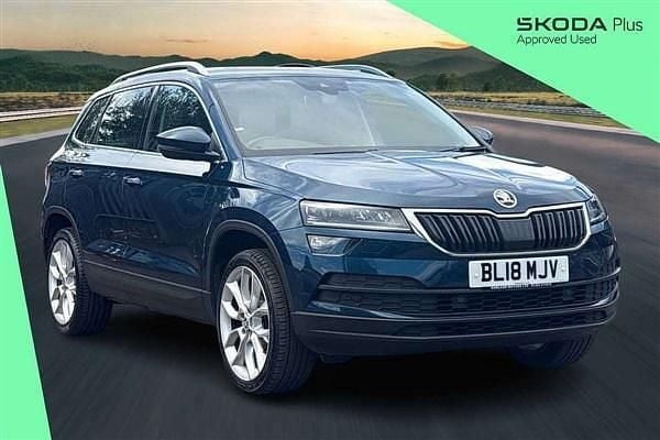 Lava blue metallic Used 2018 Skoda Karoq SUV | £12,500 (Fair price) - Image 1/4