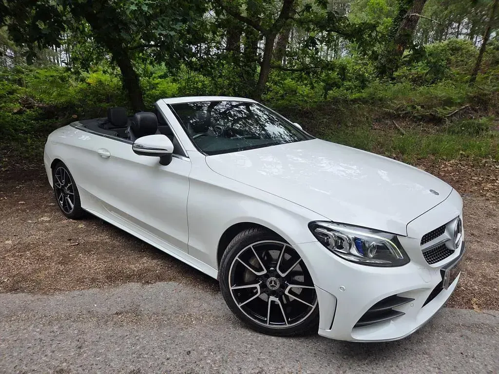 Used Mercedes C300 AMG line 2018 White Cabriolet