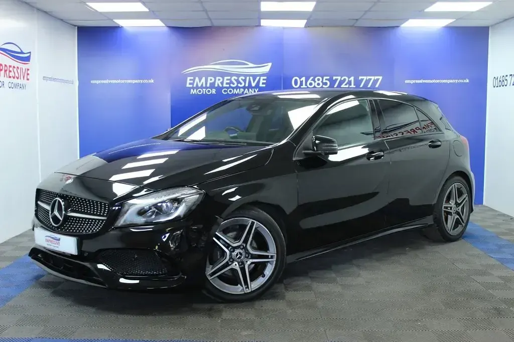 Used Mercedes A200 AMG line 136 HP (100 kW) 2016 Black Hatchback