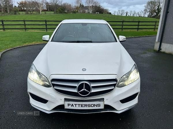Used Mercedes E220 AMG line 2015 White Sedan