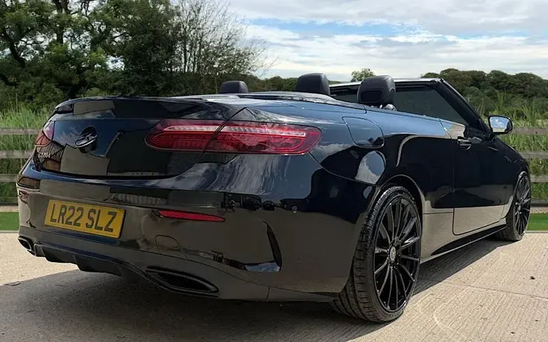 Used Mercedes E220 AMG line 194 HP (142 kW) 2022 Black Cabriolet