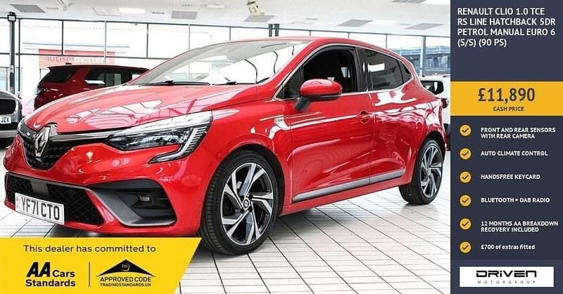 Used Renault Clio V RS Line 90 HP (66 kW) 2021 Red Hatchback