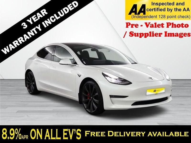 White Used 2020 Tesla Model 3 Performance Sedan | £18,595 (Fair price) - Image 1/3