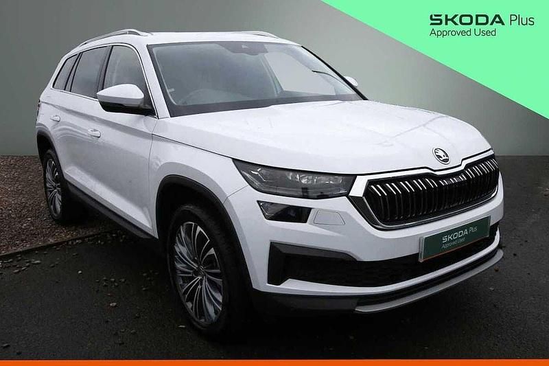 Used Skoda Kodiaq SE L Executive 110 HP (80 kW) 2024 Moon white metallic SUV