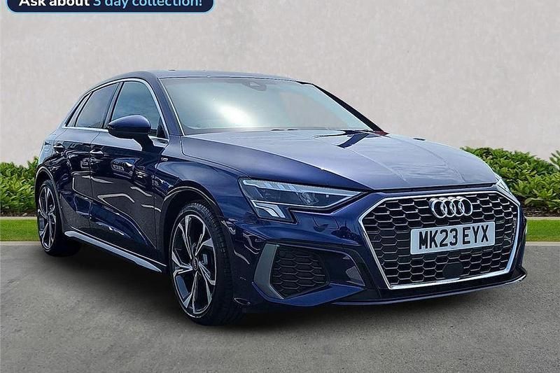 Blue Used 2023 Audi A3 S-Line Hatchback | £22,610 (Fair price) - Image 1/4
