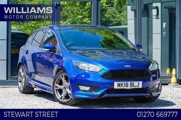 Blue Used 2018 Ford Focus ST-Line X Hatchback | £9,790 (Good price) - Image 1/1