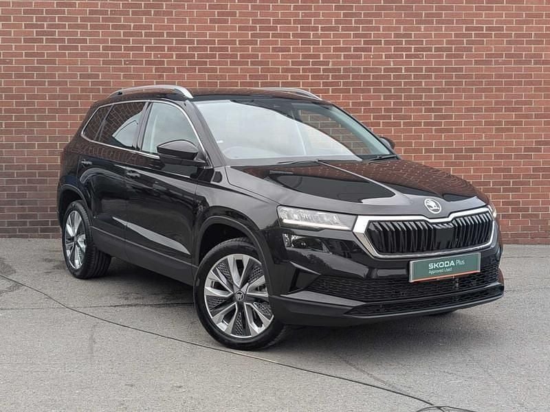 Black magic mettalic Used 2025 Skoda Karoq SE L SUV | £25,845 (Good price) - Image 1/4