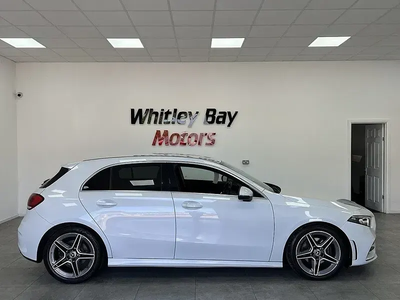 Used Mercedes A200 AMG line 163 HP (119 kW) 2020 White Hatchback