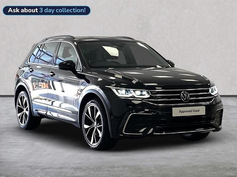 Black Used 2023 VW Tiguan R-line SUV | £27,043 (Good price) - Image 1/4