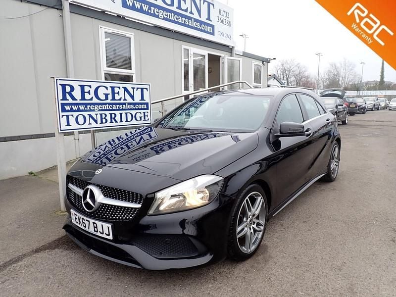 Used Mercedes A180 AMG line 109 HP (80 kW) 2017 Black Hatchback