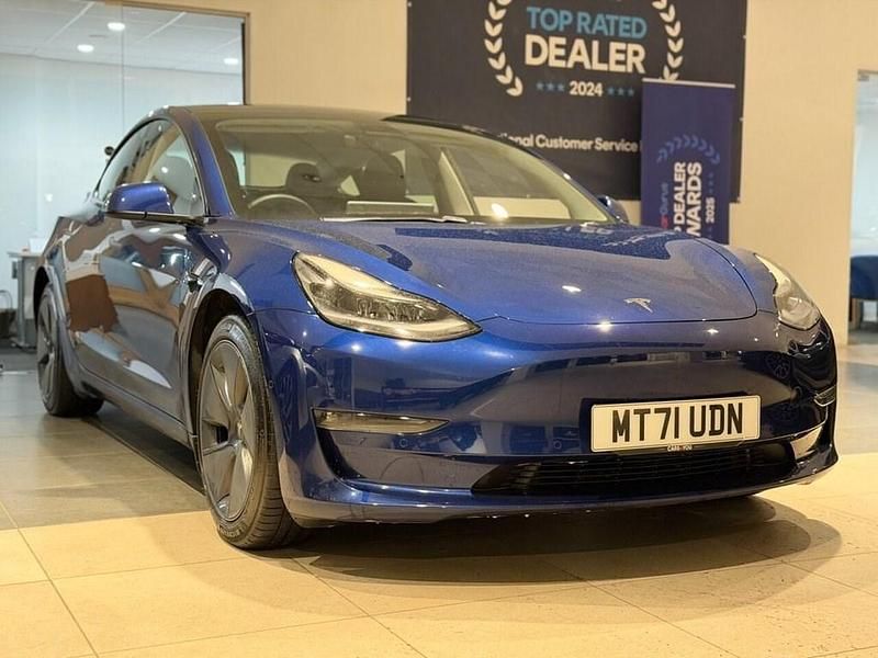 Used Tesla Model 3 Long Range AWD 366 kW (498 HP) 2021 Blue Sedan