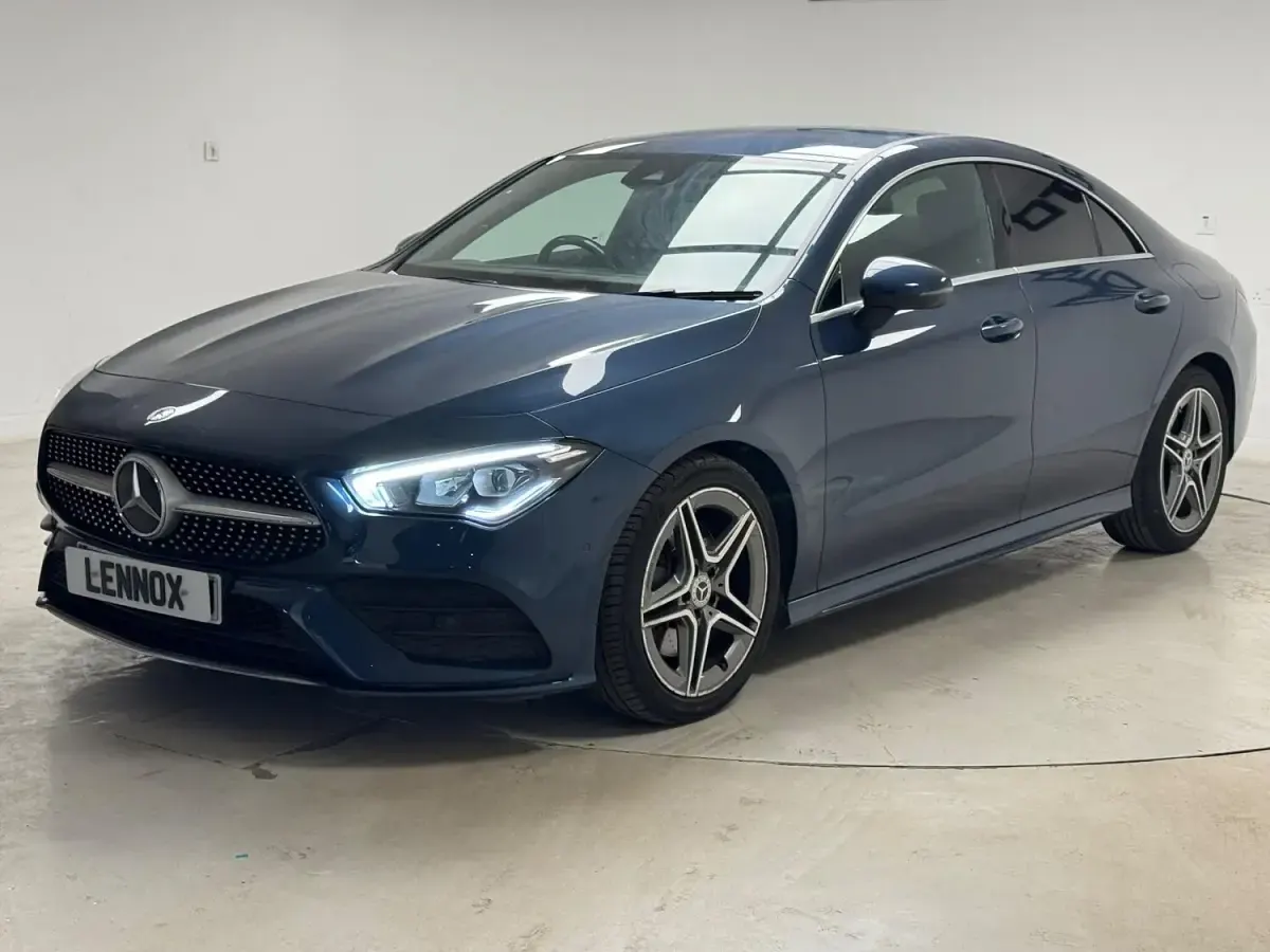 Used Mercedes CLA200 AMG line 163 HP (119 kW) 2022 Blue Coupe