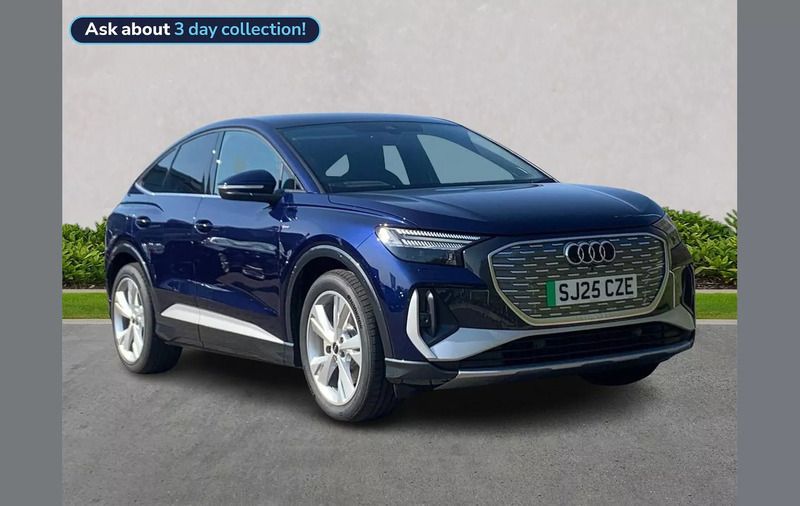 Blue Used 2025 Audi Q4 Sportback e-tron S-Line SUV | £37,940 (Fair price) - Image 1/4