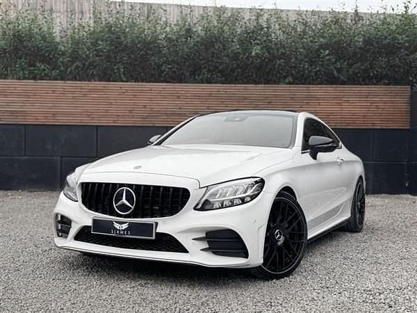 White Used 2019 Mercedes C300 AMG line Coupe | £17,990 (Good price) - Image 1/4