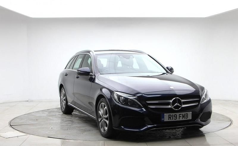 Used Mercedes C200 2017 Blue Estate