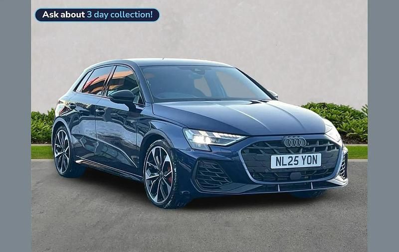 Blue Used 2025 Audi S3 Sportback Black Edition Hatchback | £41,493 (Good price) - Image 1/4