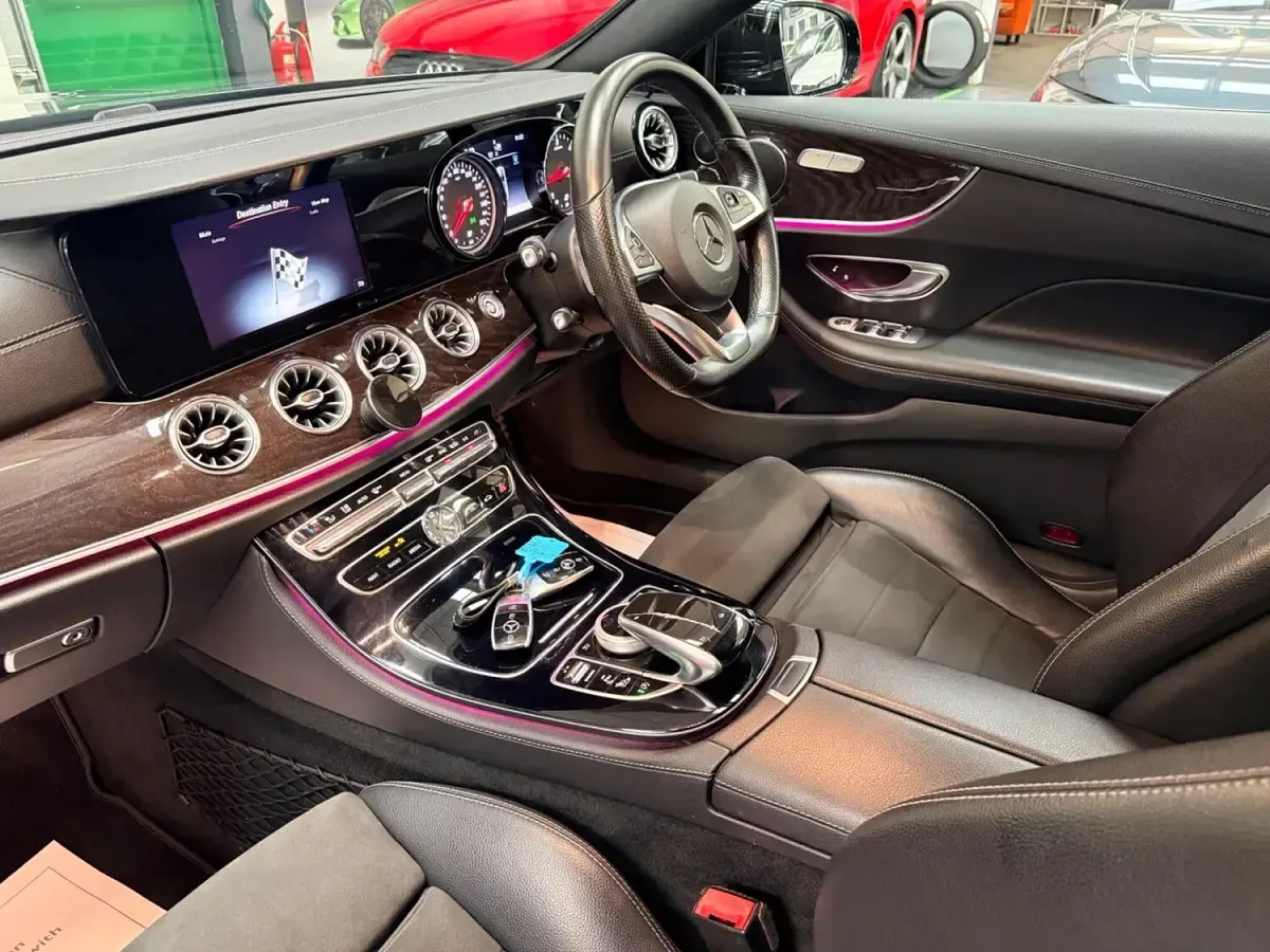 Used Mercedes E220 AMG line 2018 Black Coupe