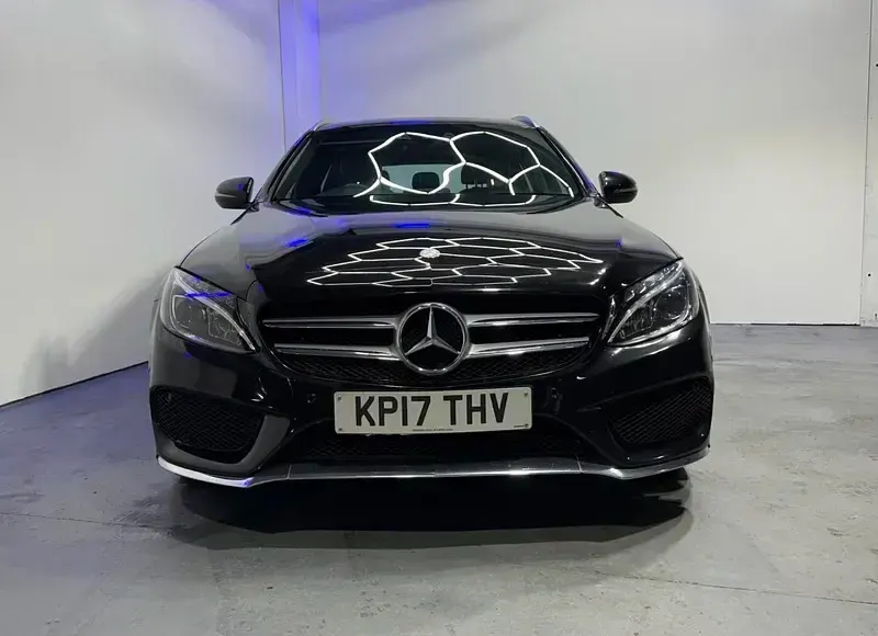 Used Mercedes C220 AMG line 170 HP (125 kW) 2017 Black Estate