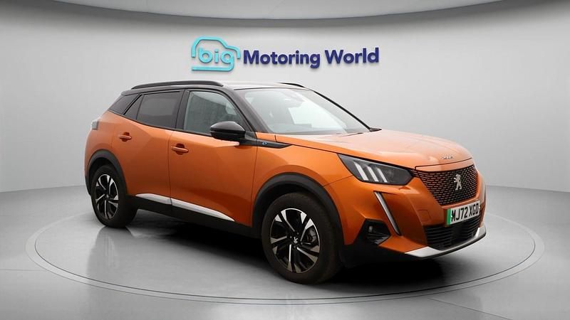 Orange Used 2022 Peugeot e-2008 GT SUV | £12,400 (Good price) - Image 1/4