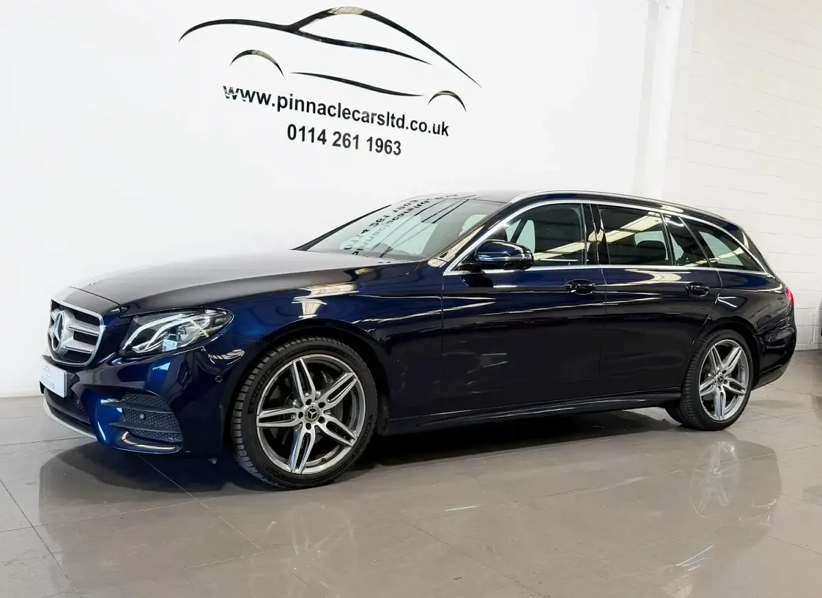 Used Mercedes E220 AMG line 2018 Blue Estate