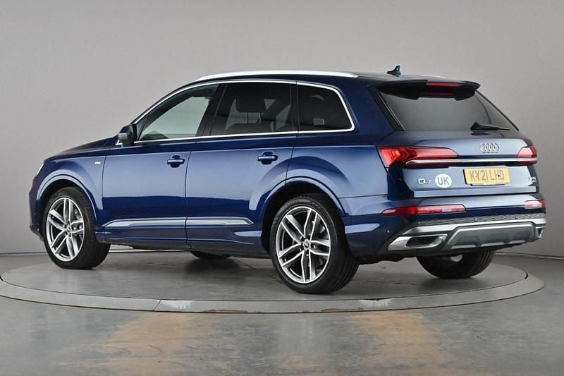 Begagnad Audi Q7 S-Line 286 HK (210 kW) 2021 Blå SUV