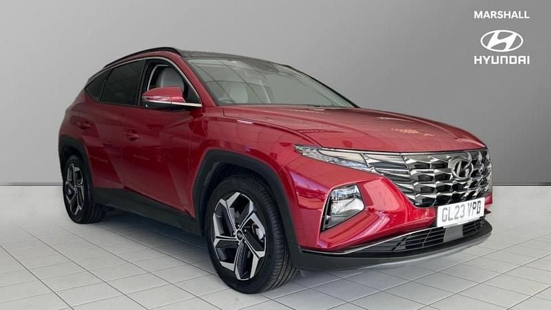 Sunset red Used 2023 Hyundai Tucson Ultimate SUV | £27,184 (A bit pricey) - Image 1/4